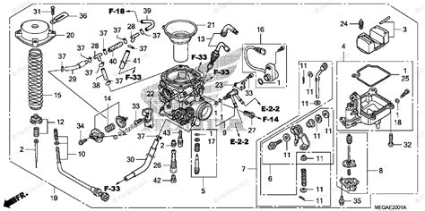 honda motorcycle  oem parts diagram  carburetor acac partzillacom