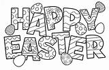 Easter Pages Coloring Printable Happy Colouring sketch template