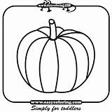 Coloring Pumpkin Vegetables Pages Easy Simple Toddlers Medium Print Printable sketch template