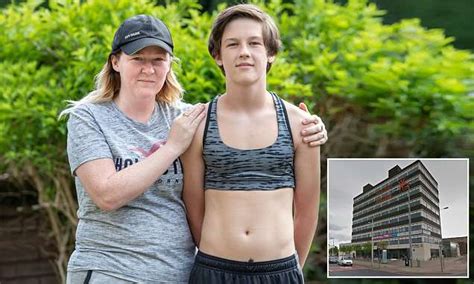 bootle boy  home  school  wearing  sports bra daily mail