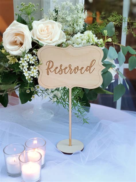 wooden reserved table sign reserved sign reserved sign  etsy