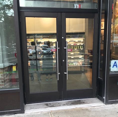 aluminum frame entrance commercial glass door — delta glass nj