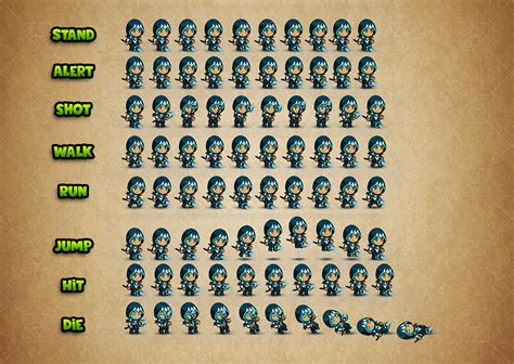 fantasy heroes character sprite sheet gamedev market