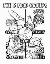 Coloring Pages Health Grains Choices Protein Good Healthy Food Related Color Group Fitness Poker Eating Exercise Foods Preschoolers Colouring Kids sketch template