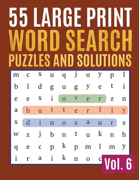 large print word search puzzles  solutions activity book