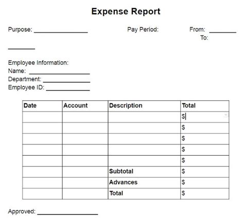expense approval template images  pinterest