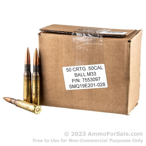 50 Rounds Of Discount 660gr Fmj M33 50 Bmg Ammo For Sale By Lake City