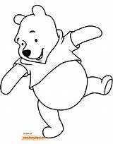Pooh Winnie Coloring Pages Dancing Disneyclips Funstuff sketch template