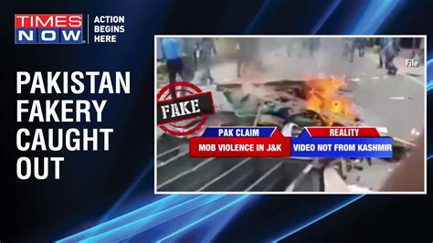 Pakistan Anti India Fakery Caught Times Now Exposes Pak S Isi Propaganda