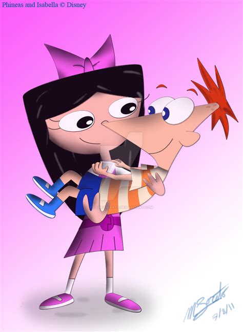 isabella holding phineas by loreto arts on deviantart