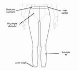 Leggings Fashion Drawing Flat Pants Vocabulary Drawings Choose Board sketch template