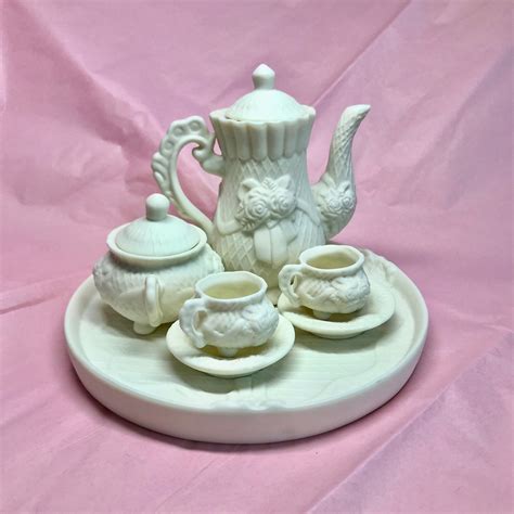 vintage mini porcelain tea set  piece kids miniature etsy ceramic tea set porcelain tea