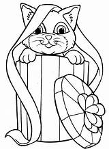 Coloring Christmas Cat Pages Getcolorings Printable Cats Color Book sketch template