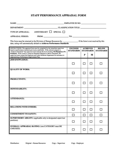 write appraisal form sample  template