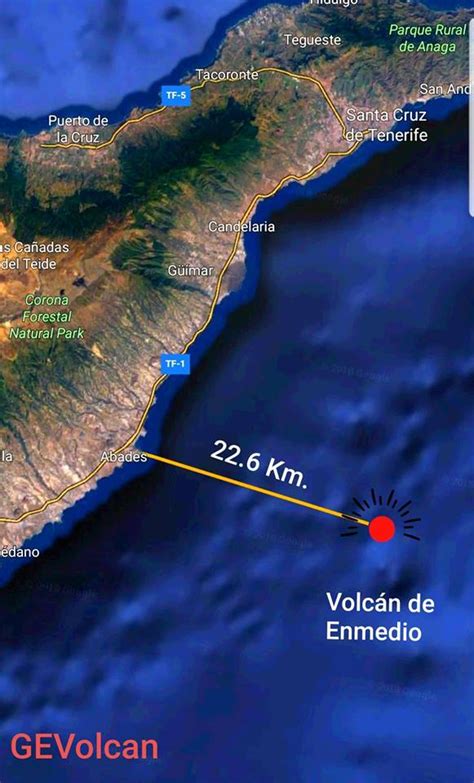 shallow  earthquake hits    enmedio volcano situated  gran canaria