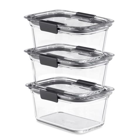 Rubbermaid Brilliance Glass Food Storage Containers 4 7 Cup Food