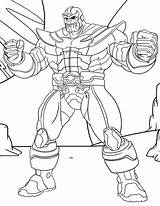 Thanos Coloring Pages Marvel sketch template