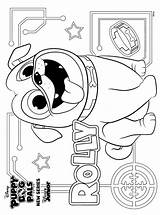 Pals Puppy Dog Rolly Fun Kids Coloring Personal Create sketch template
