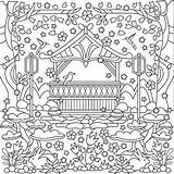 Coloring Garden Pages Adults Color Flowers Adult Flower sketch template
