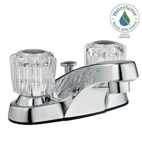 glacier bay aragon   centerset  handle  arc bathroom faucet  pop  drain  chrome