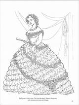 Pages Coloring Historical Fashion Ball Printable Gown Girls Color Getdrawings sketch template