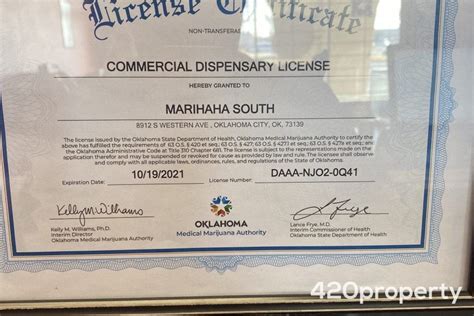 dispensary business license  sale  property oklahoma city  usa