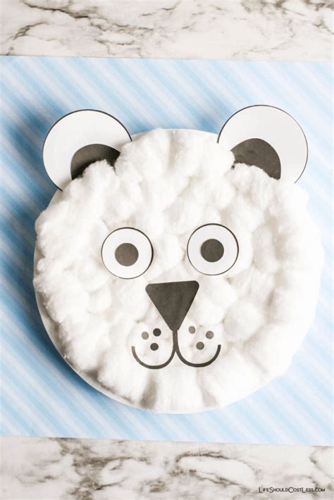 easy polar bear paper plate craft life  cost