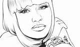 Coloring Pages Minaj Nicki Faces Face Women People Sheets Woman Printable Print Colouring Color Google Search Book Ladies Designlooter Female sketch template