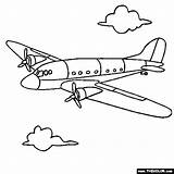 Coloring Airplane Pages Plane Color Propeller Airplanes Kids Book Print Prop Printable Planes Jet Cartoon Landing Choose Board American sketch template
