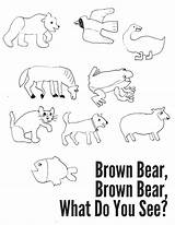 Bear Brown Coloring Pages Line Sheet Drawing Preschool Carle Eric Printable Color Book Sheets Animal Template Bears Getcolorings Bird Red sketch template