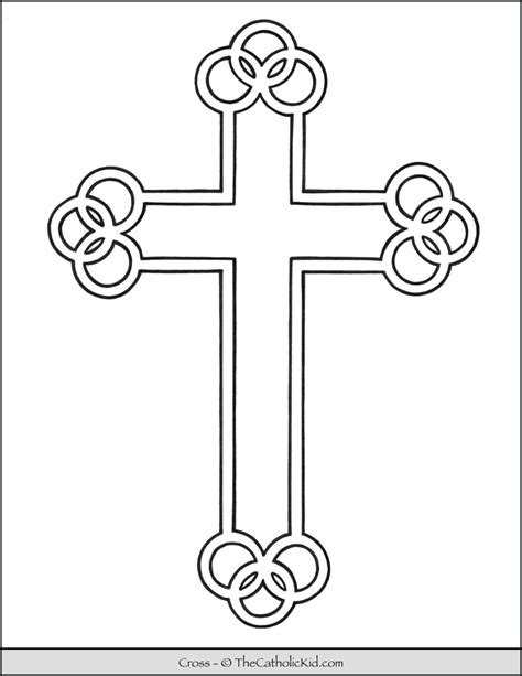 cross coloring page thecatholickidcom