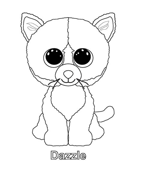 dazzle cat beanie boo coloring page google search coloring pages