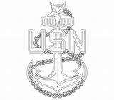 Petty Officer Insignia Dxf sketch template