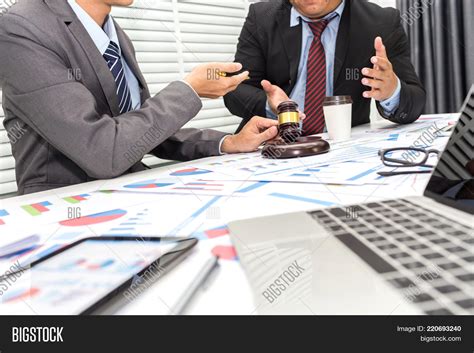bankers analyzing image photo  trial bigstock