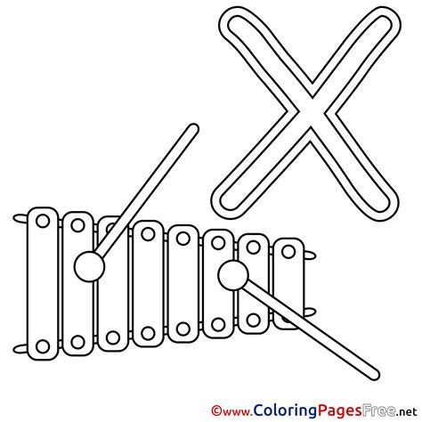 xylophone coloring sheets alphabet