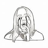Billie Eilish Coloring Pages Fan Sketch Outlines Freelance Project Popular sketch template