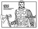 Thor Avengers Infinity Sketch Tutorial sketch template