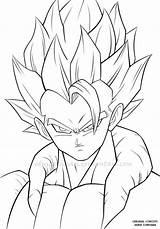 Coloring Ssj4 Pages Gogeta Goku Draw Dbz Comments sketch template