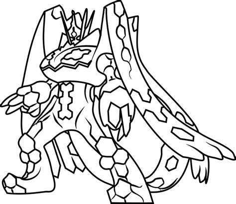zygarde complete forme coloring page  printable coloring pages