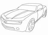 Camaro Mewarnai Coloringhome Transformer Colouring Bumblebee sketch template