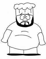Chef South Park Coloring Pages Clipart Printable Cartoon Popular Library sketch template