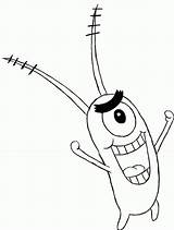 Plankton Spongebob Coloring Drawings Drawing Draw Characters Pages Easy Cartoon Squarepants Simple Colouring Sketches Disney Bob Kids Pencil Simpsons Mini sketch template