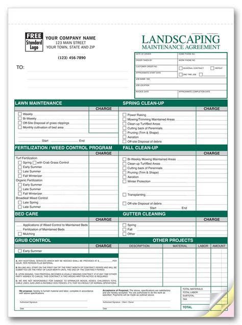 printable lawn service contract form generic sample printable