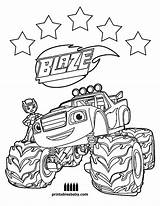 Blaze Monster Coloring Pages Truck Getcolorings Simplified Color sketch template