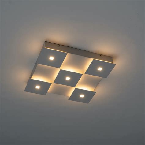 vierkante witte led plafondlamp nova