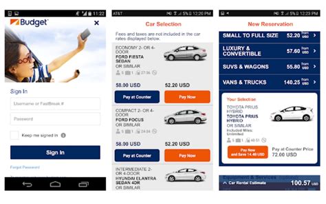 review budget rent  car app autoslash