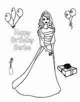 Barbie Coloring Birthday Pages Happy Printable Princess Kids Color Barney Print Cake Colouring Pauper Book Sheets Comments Fun Popular Template sketch template