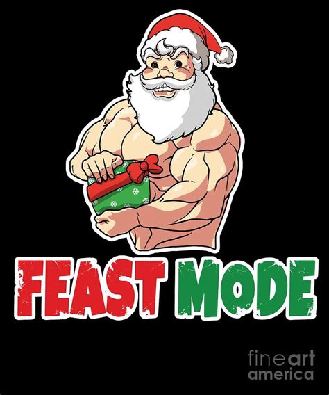 feast mode funny santa claus christmas digital art  fh design fine