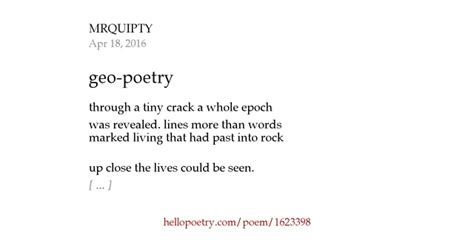 geo poetry  mrquipty  poetry
