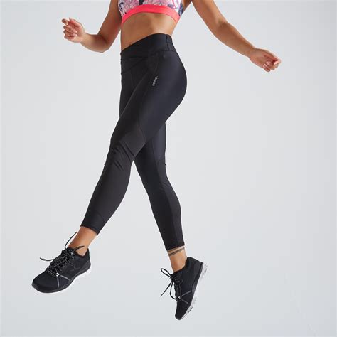 legging fitness cardio training femme noir  domyos decathlon